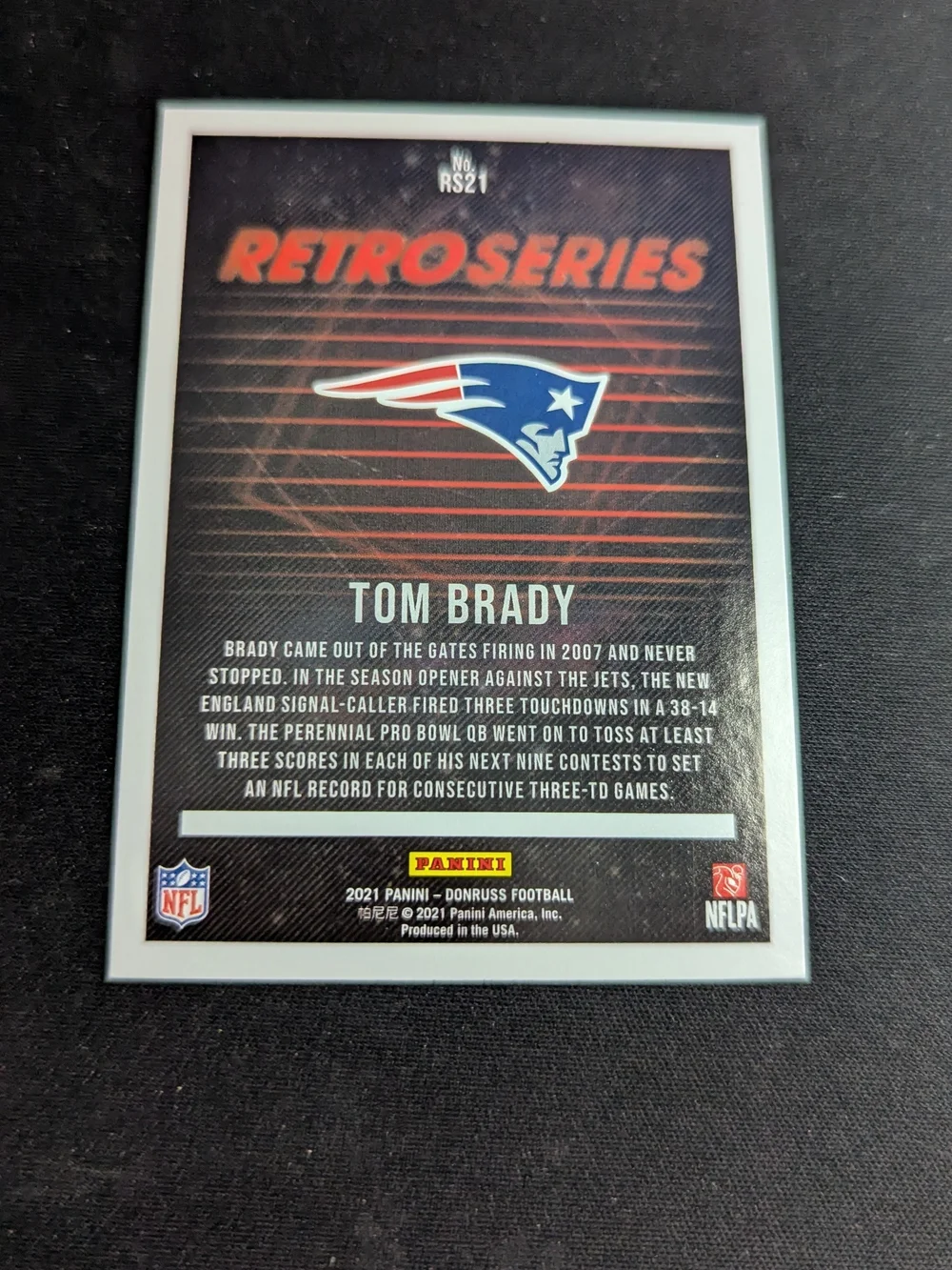 2021 Panini Donruss Retroseries Tom Brady RS21